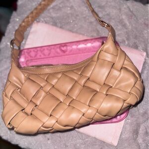 Source Unknown Braided Beige Shoulder Bag